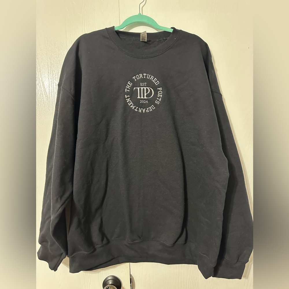 Taylor Swift Tortured Poets Department Embroidered Sweatshirt 2XL unofficial